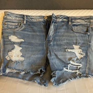 American Eagle Denim Shorts with Lace Pocket